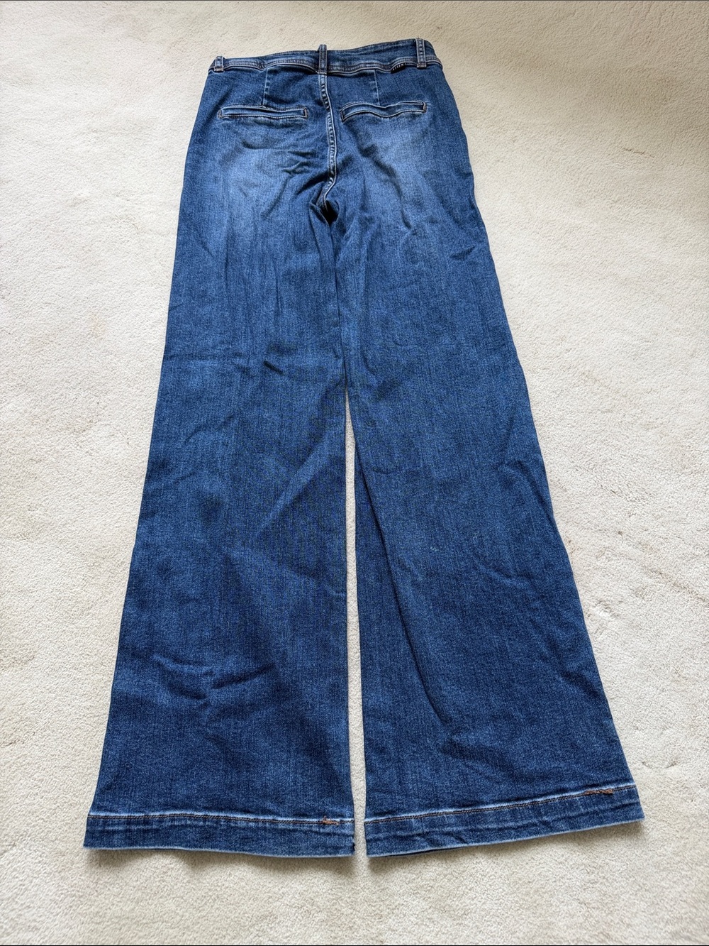 Risen Cameron Classic High-Waist Wide-Leg Jeans - Dark Blue - Picture 4 of 8